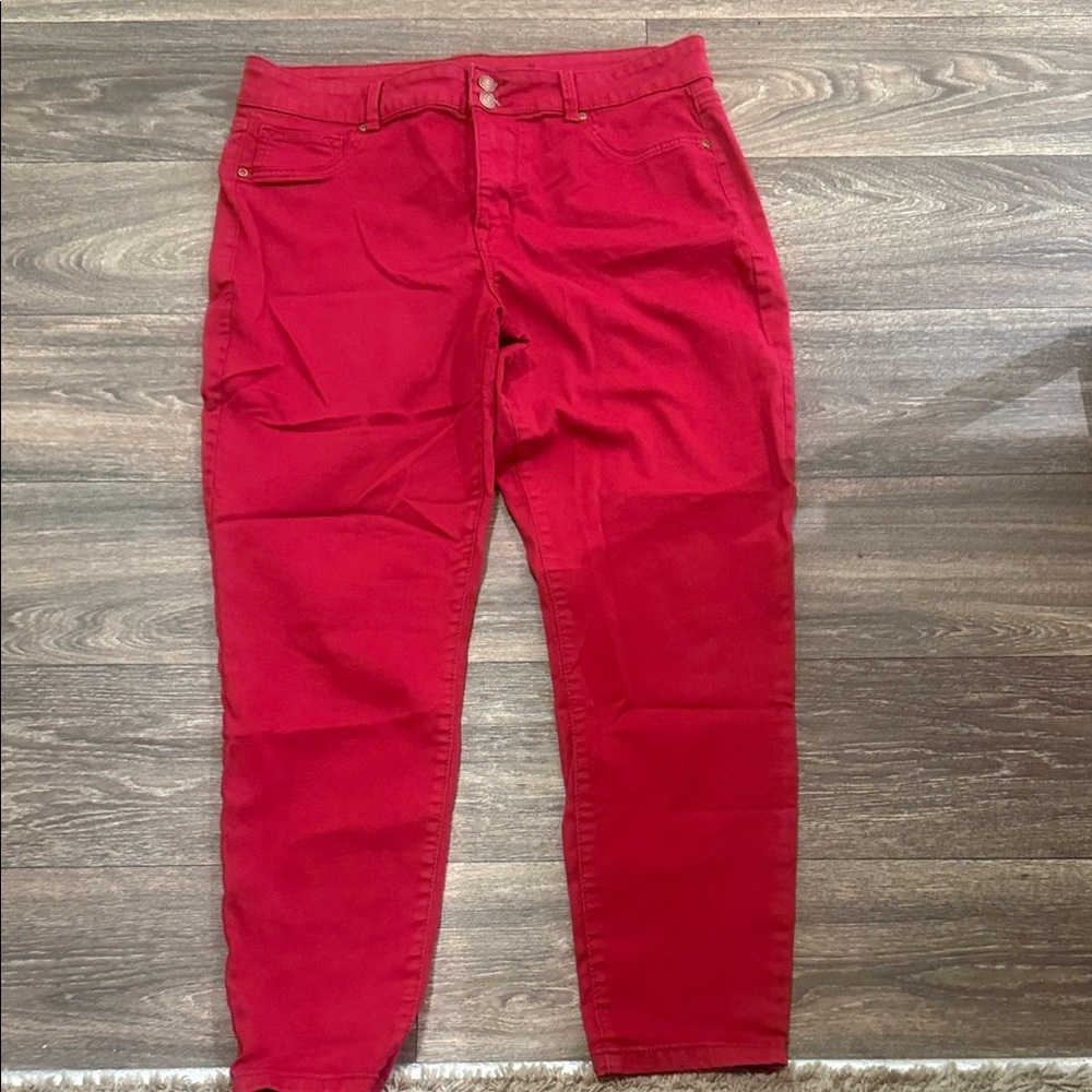 Maurices Red Skinny Jeans